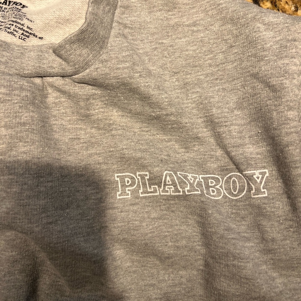 grey playboy crew neck